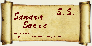Sandra Šorić vizit kartica